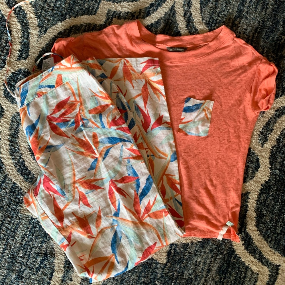 Tommy Bahama Linen Pants and Shirt Matching Set